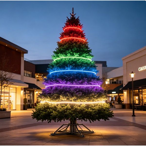 Color degradat-Arbre de Nadal que canvia