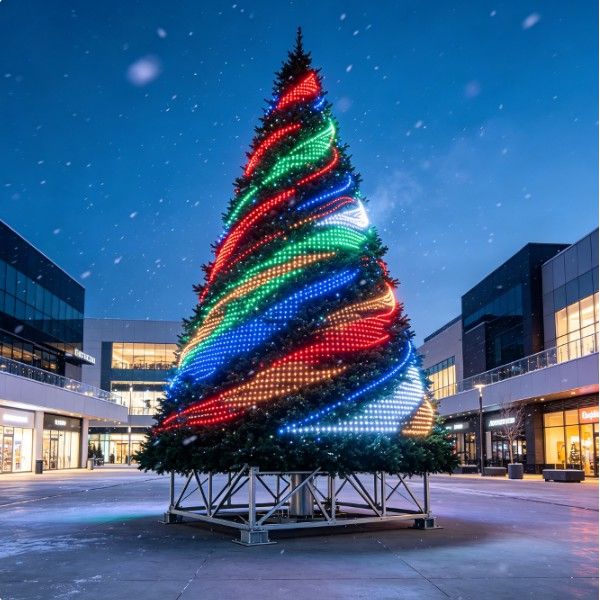 Arbre de Nadal multicolor amb il·luminació dinàmica